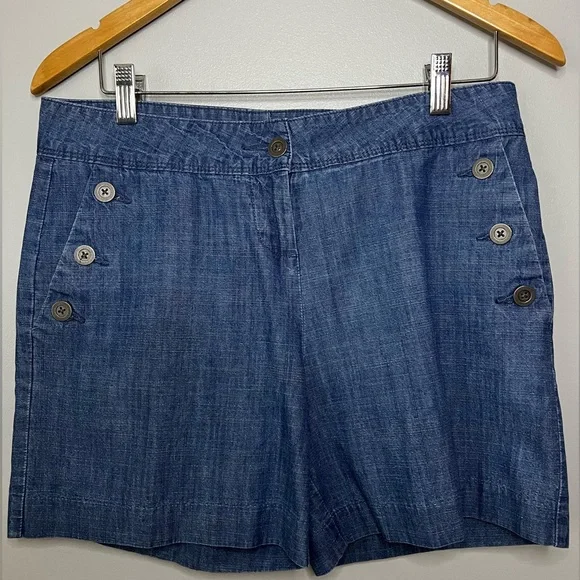 The Limited Dark Chambray Blue Short Size 8 - Picture 3 of 10
